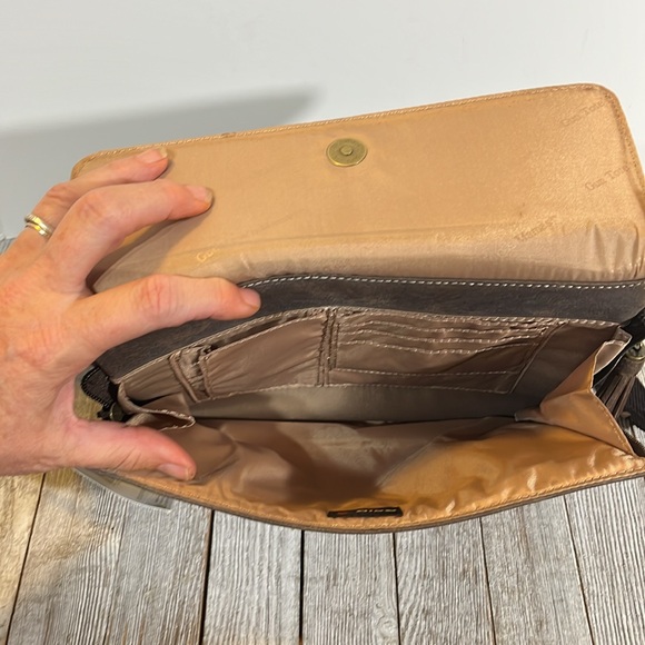 Studded Brown Leather Shoulder Bag - Picture 2 of 14